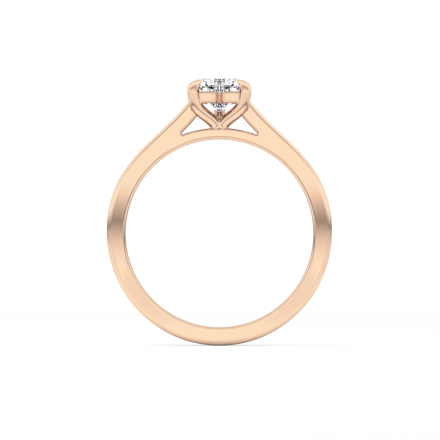 Heart Solitaire Lab Grown Diamond Engagement Ring