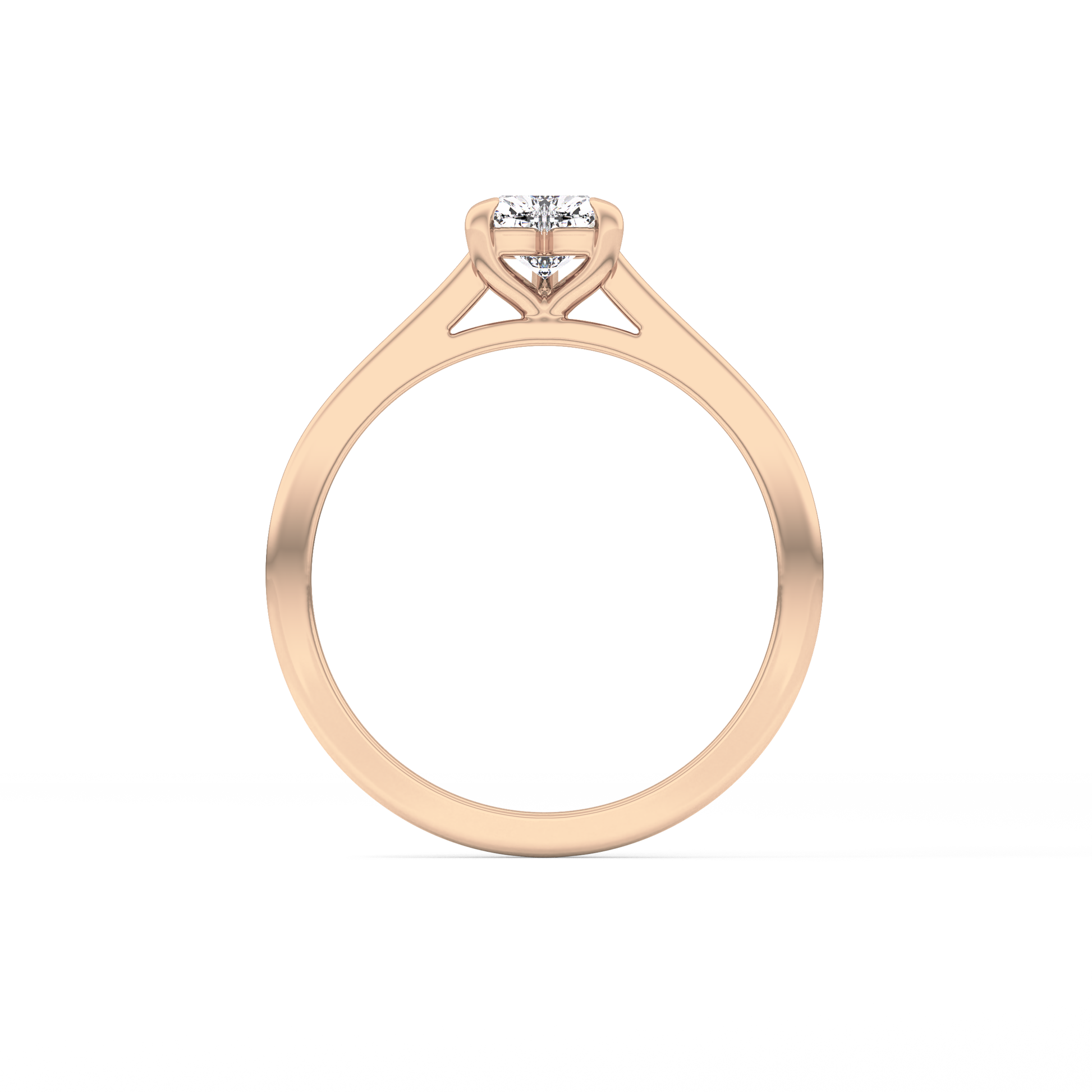Heart Solitaire Lab Grown Diamond Engagement Ring
