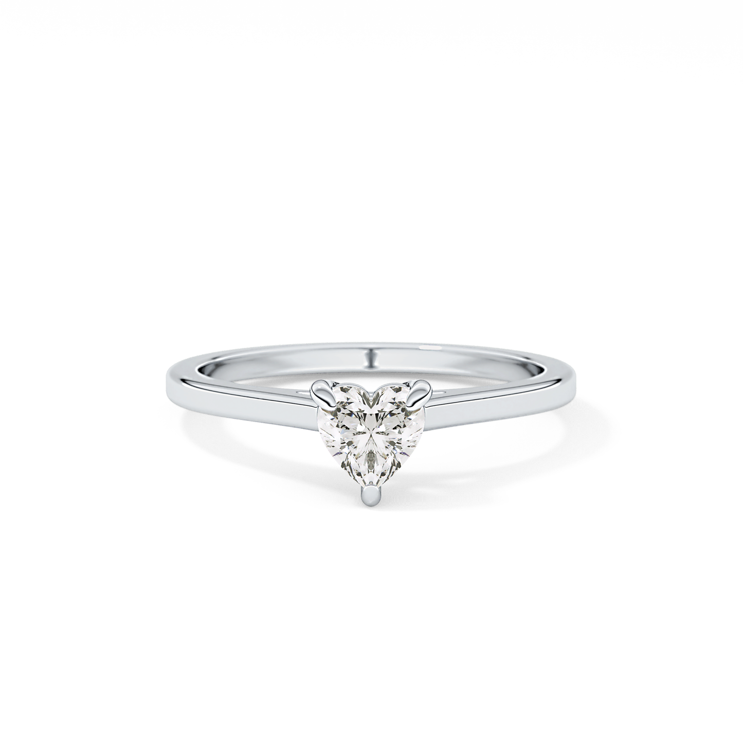 Heart Solitaire Lab Grown Diamond Engagement Ring