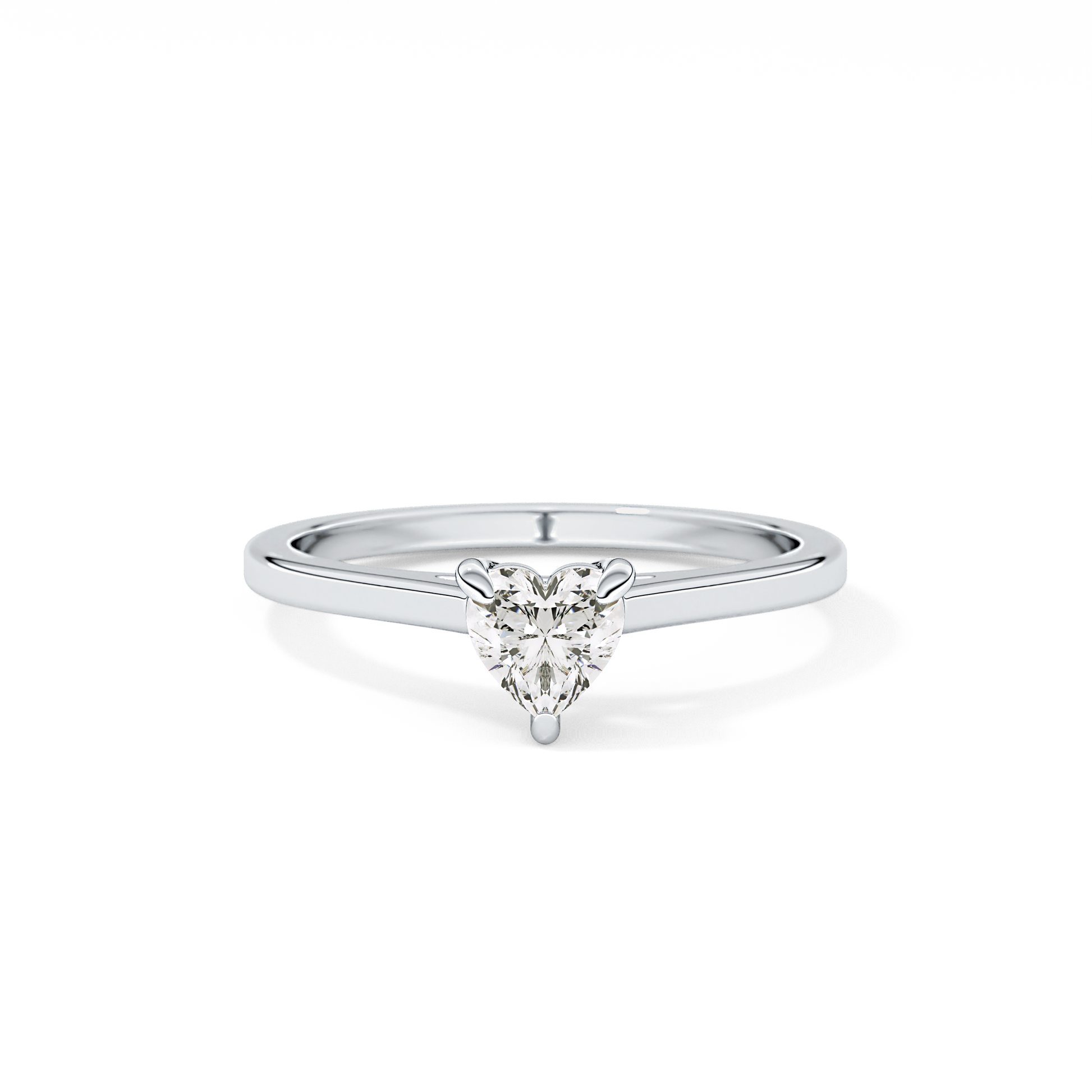 Heart Solitaire Lab Grown Diamond Engagement Ring