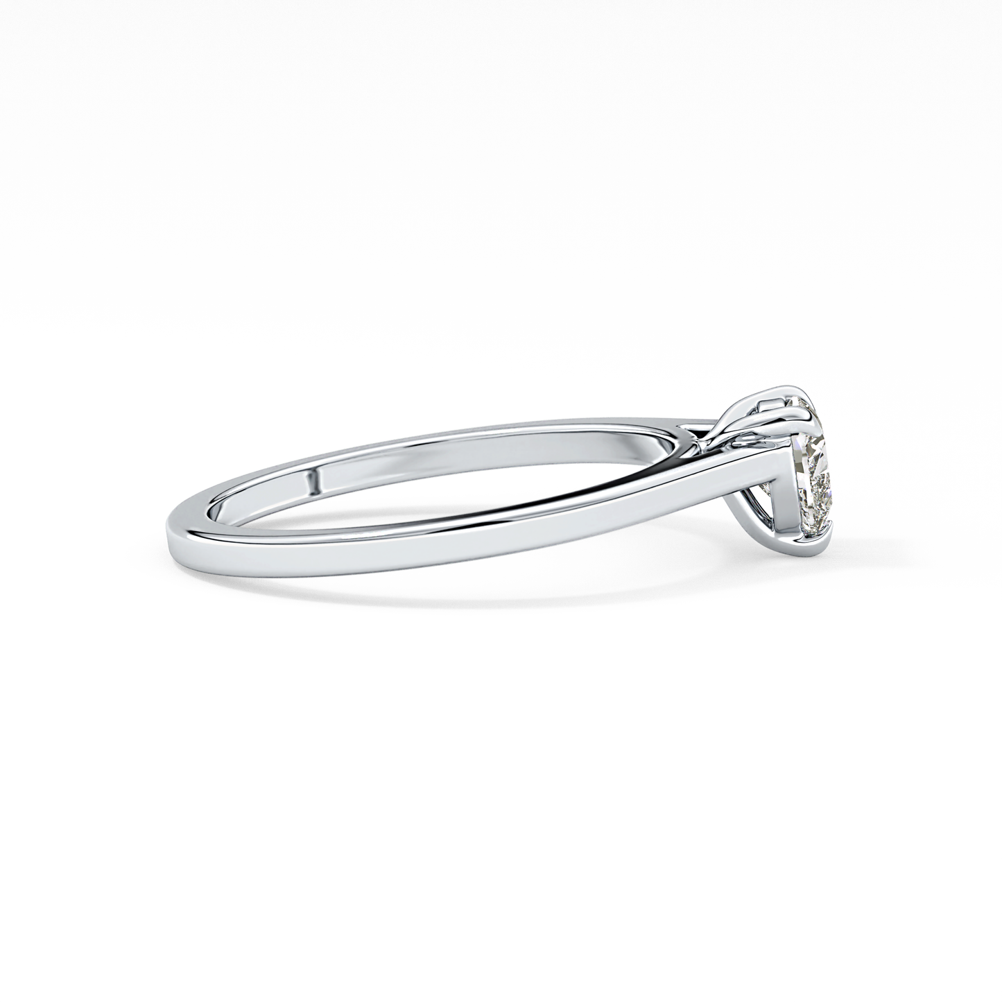 Heart Solitaire Lab Grown Diamond Engagement Ring