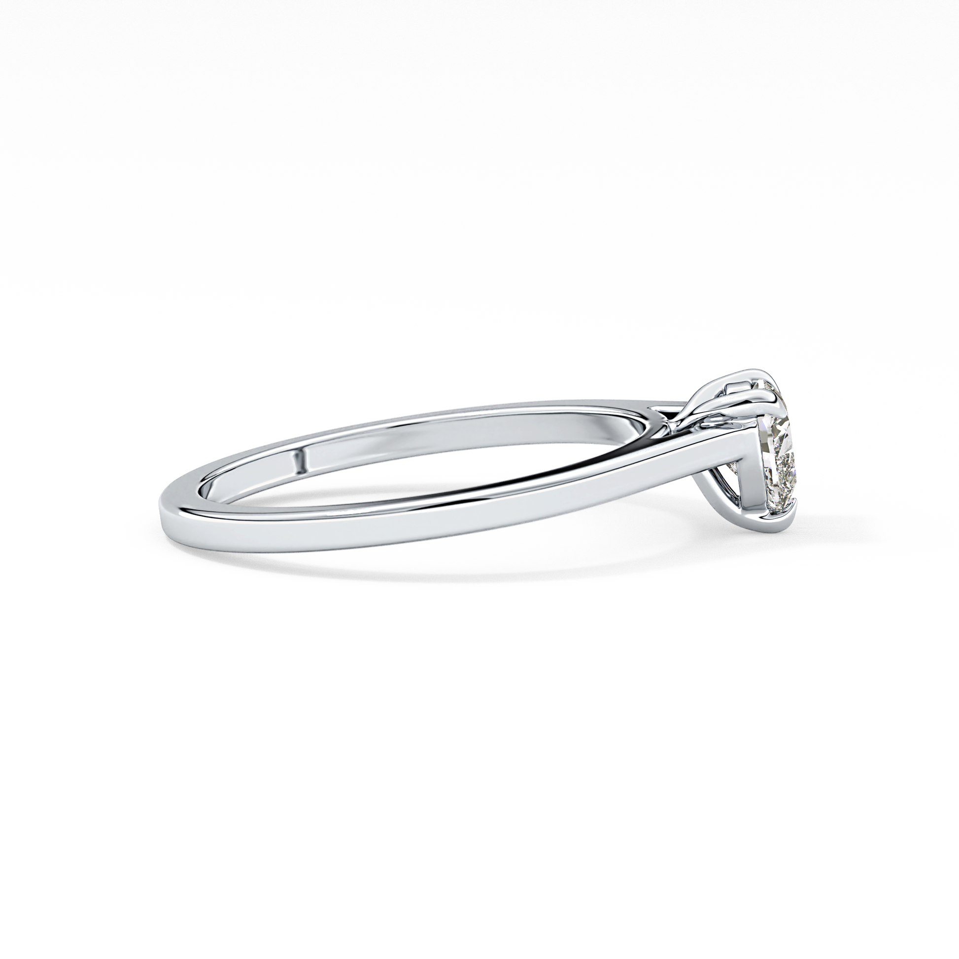 Heart Solitaire Lab Grown Diamond Engagement Ring