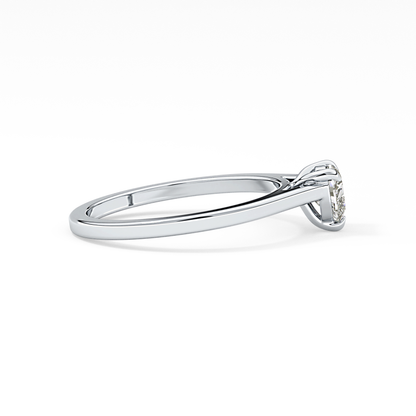 Heart Solitaire Lab Grown Diamond Engagement Ring