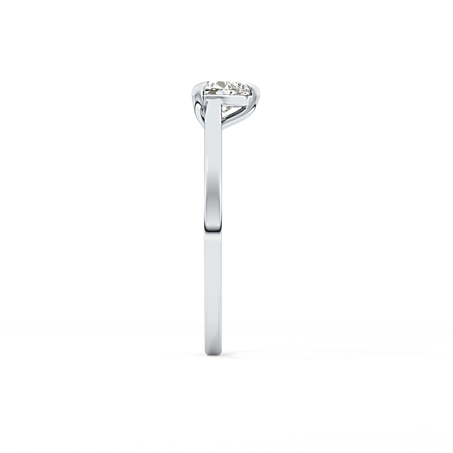 Heart Solitaire Lab Grown Diamond Engagement Ring