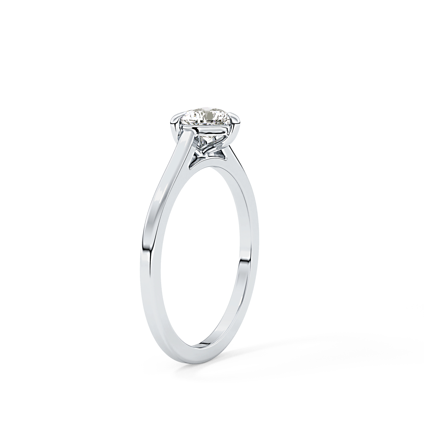 Heart Solitaire Lab Grown Diamond Engagement Ring