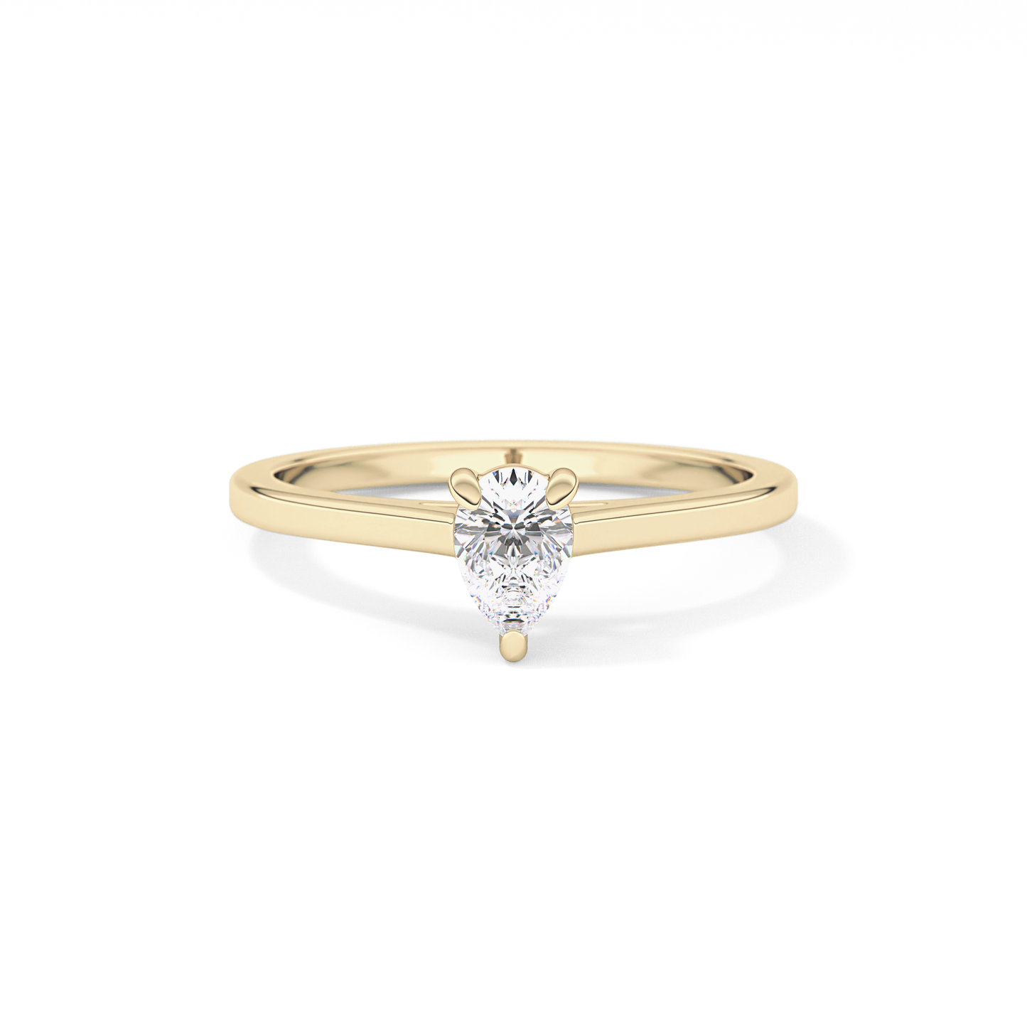 Pear 0.35 Solitaire Lab Grown Diamond Engagement Ring