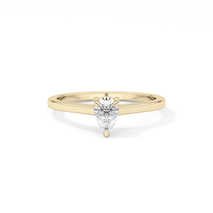 Pear 0.35 Solitaire Lab Grown Diamond Engagement Ring