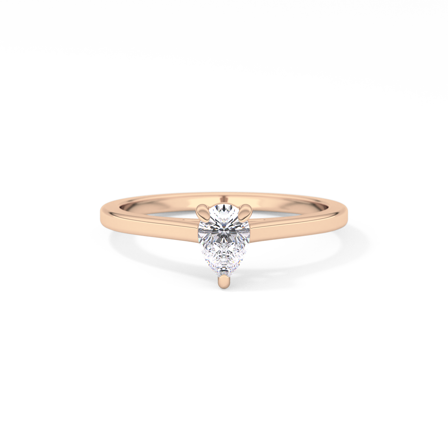 Pear 0.35 Solitaire Lab Grown Diamond Engagement Ring