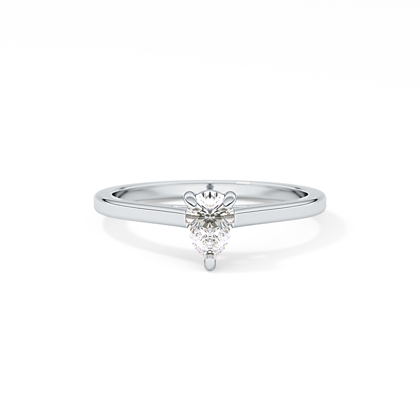 Pear 0.35 Solitaire Lab Grown Diamond Engagement Ring