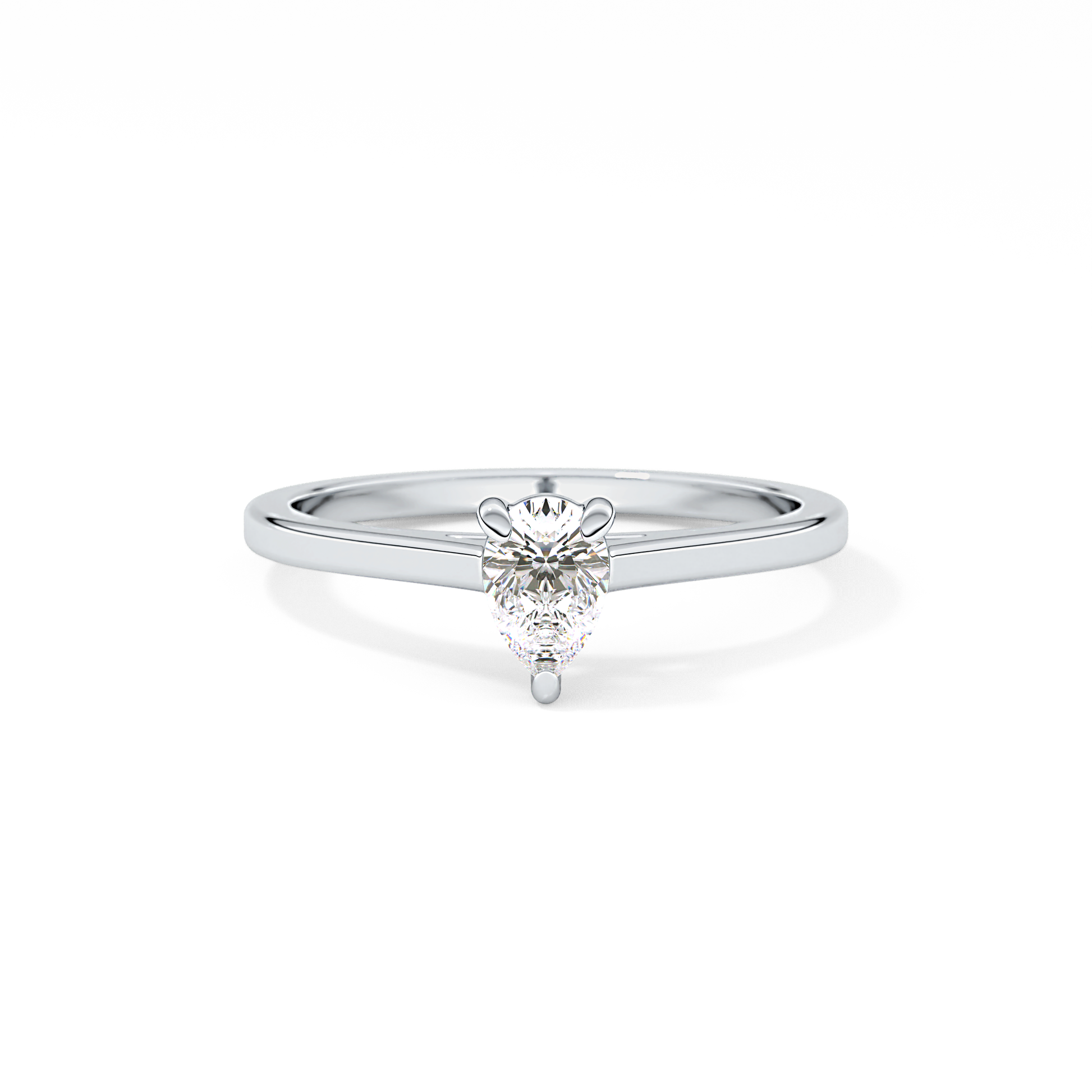 Pear 0.35 Solitaire Lab Grown Diamond Engagement Ring