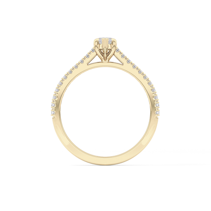Marquise Pave Lab Grown Diamond Engagement Ring