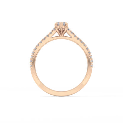 Marquise Pave Lab Grown Diamond Engagement Ring
