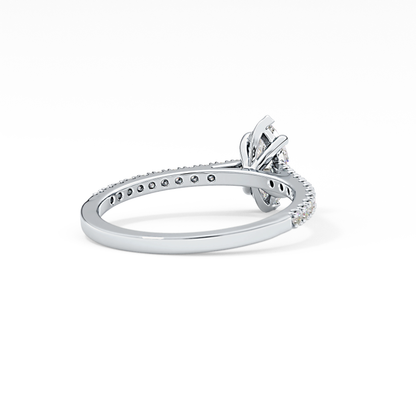 Marquise Pave Lab Grown Diamond Engagement Ring