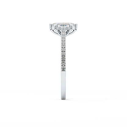 Marquise Pave Lab Grown Diamond Engagement Ring