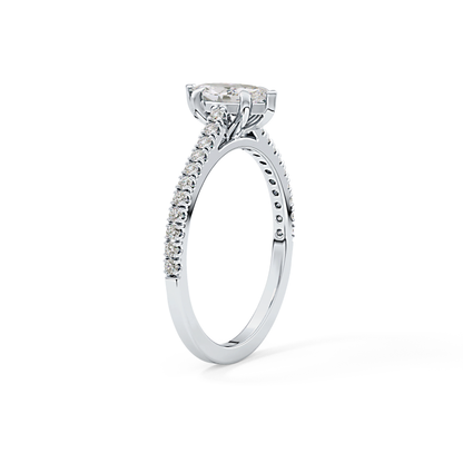 Marquise Pave Lab Grown Diamond Engagement Ring