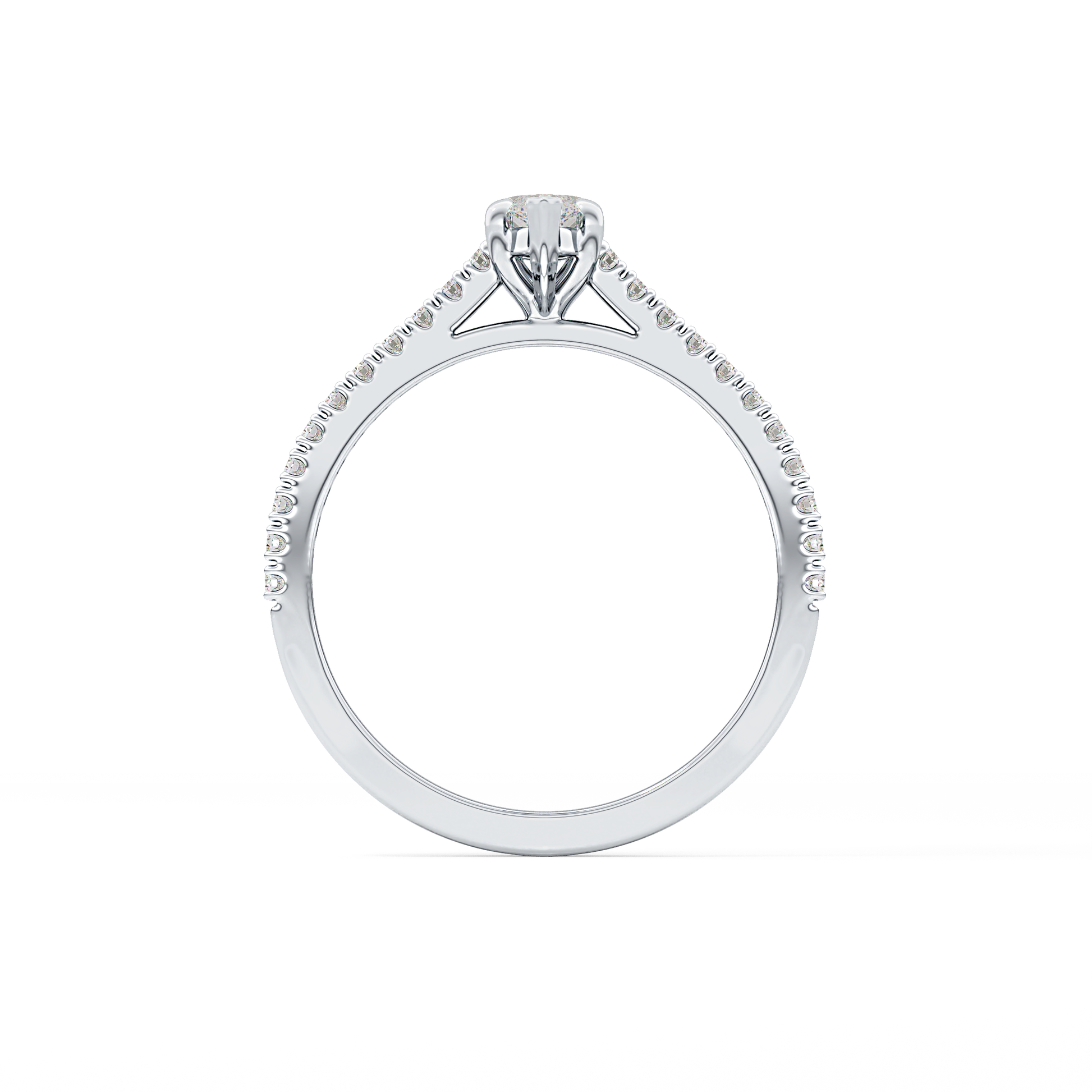 Marquise Pave Lab Grown Diamond Engagement Ring
