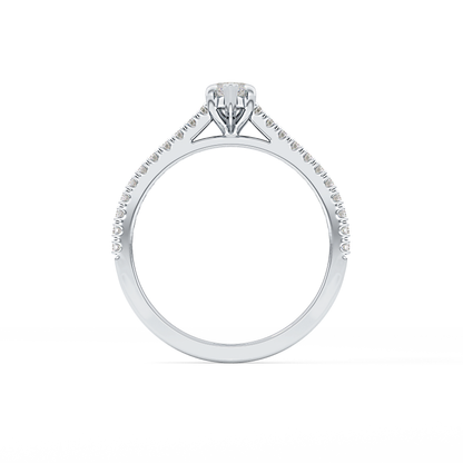 Marquise Pave Lab Grown Diamond Engagement Ring