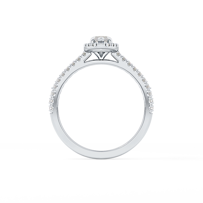 Marquise Halo & Pave Lab Grown Diamond Engagement Ring