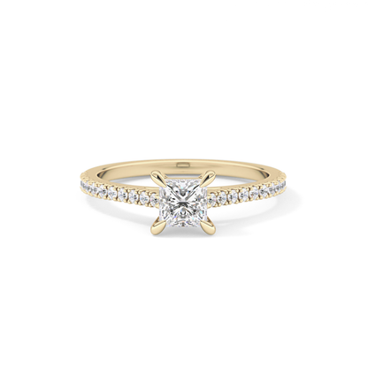 Princess Pave Lab Grown Diamond Engagement Ring
