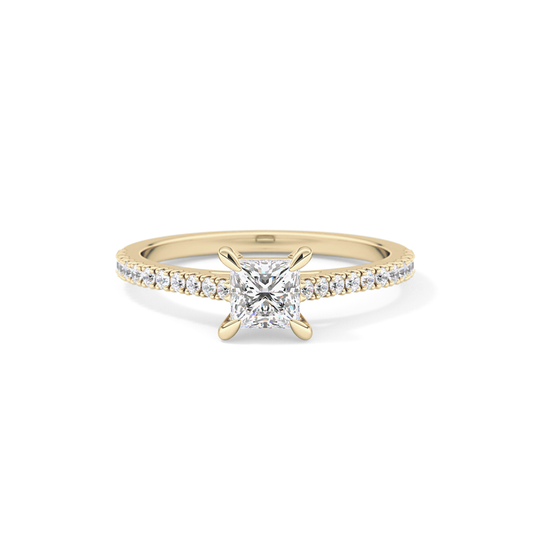 Princess Pave Lab Grown Diamond Engagement Ring