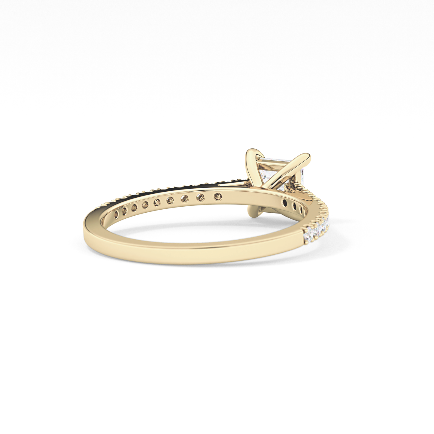 Princess Pave Lab Grown Diamond Engagement Ring