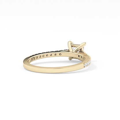 Princess Pave Lab Grown Diamond Engagement Ring