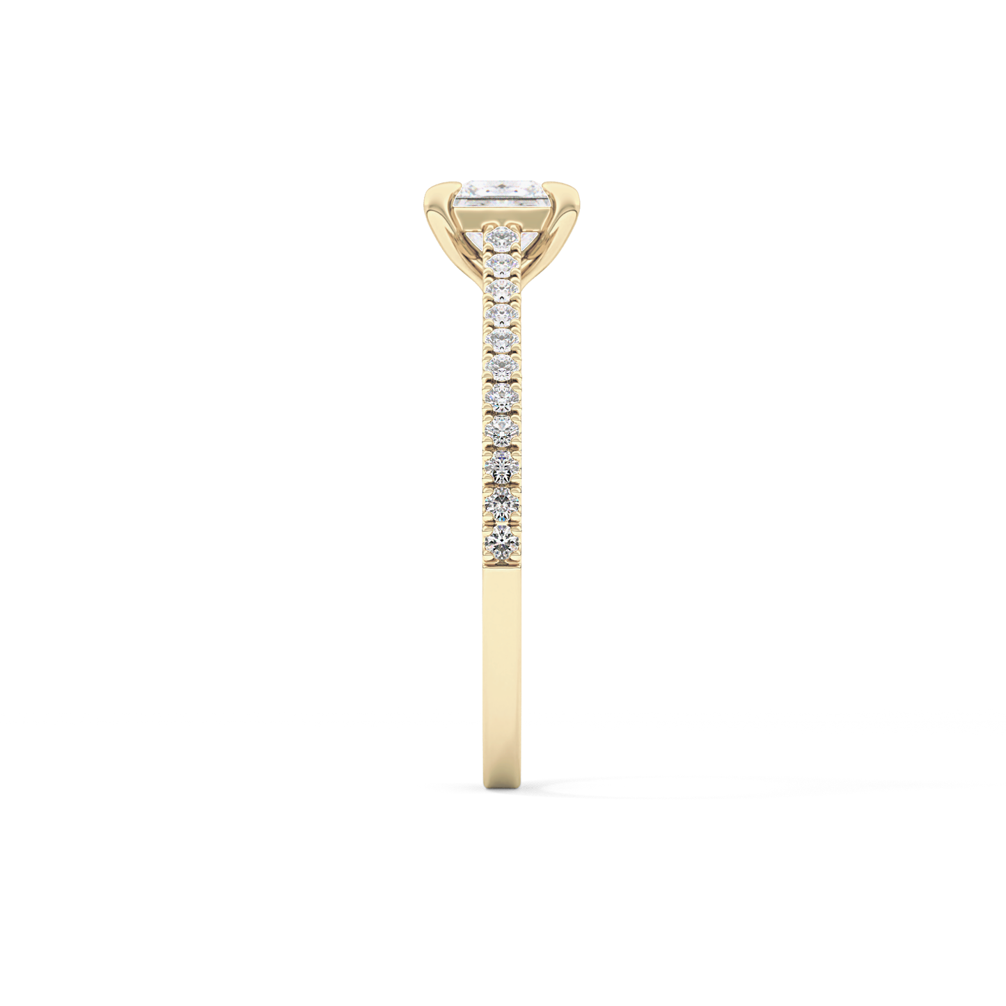 Princess Pave Lab Grown Diamond Engagement Ring