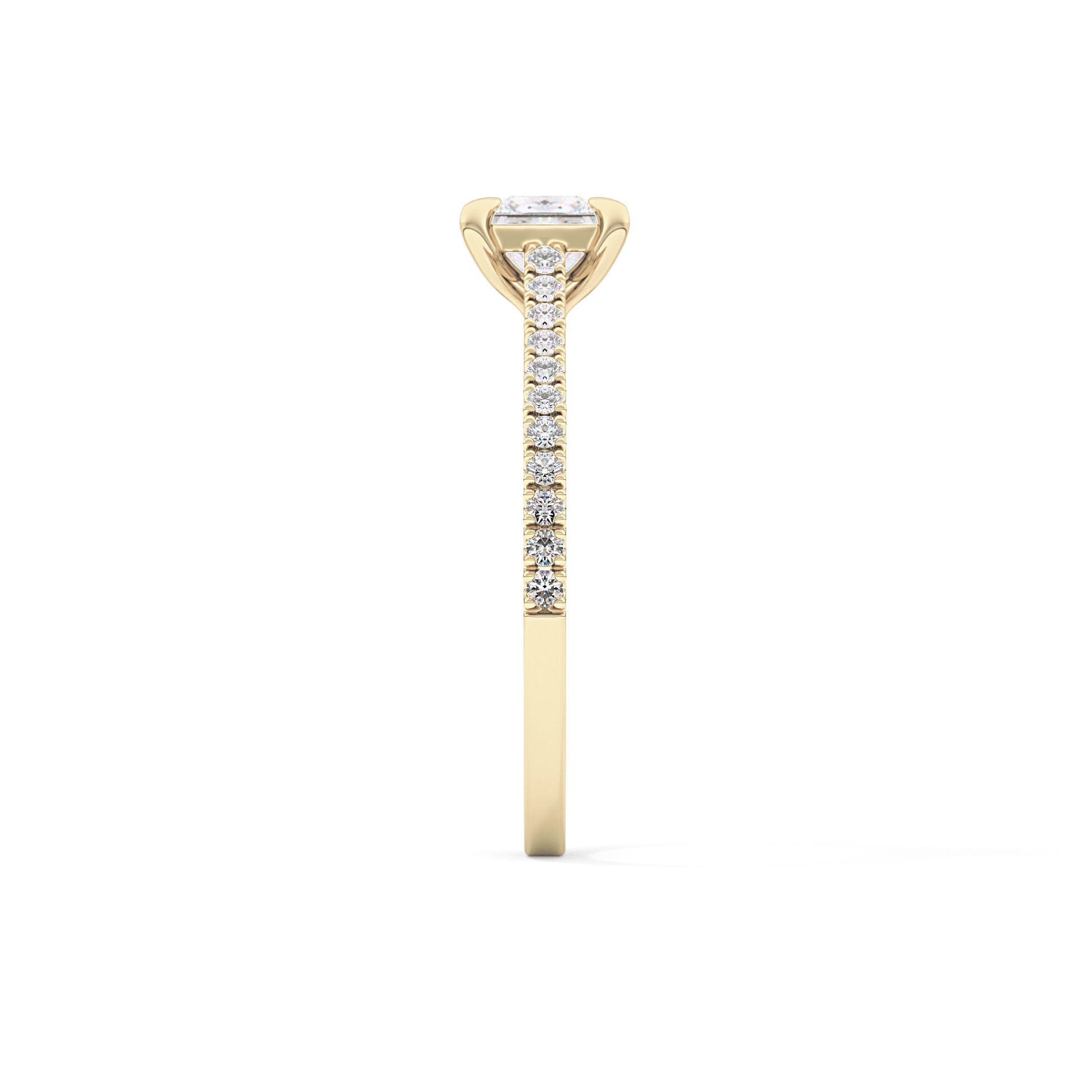 Princess Pave Lab Grown Diamond Engagement Ring