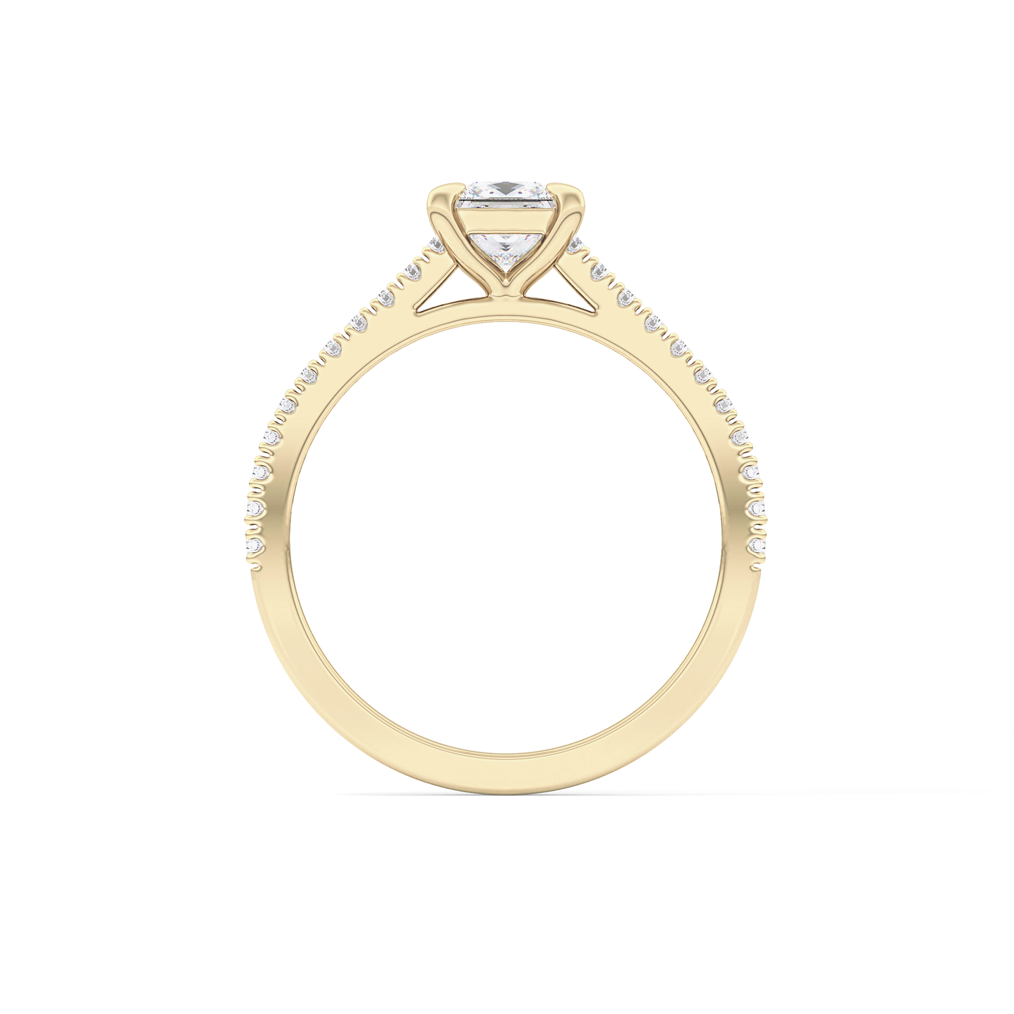 Princess Pave Lab Grown Diamond Engagement Ring