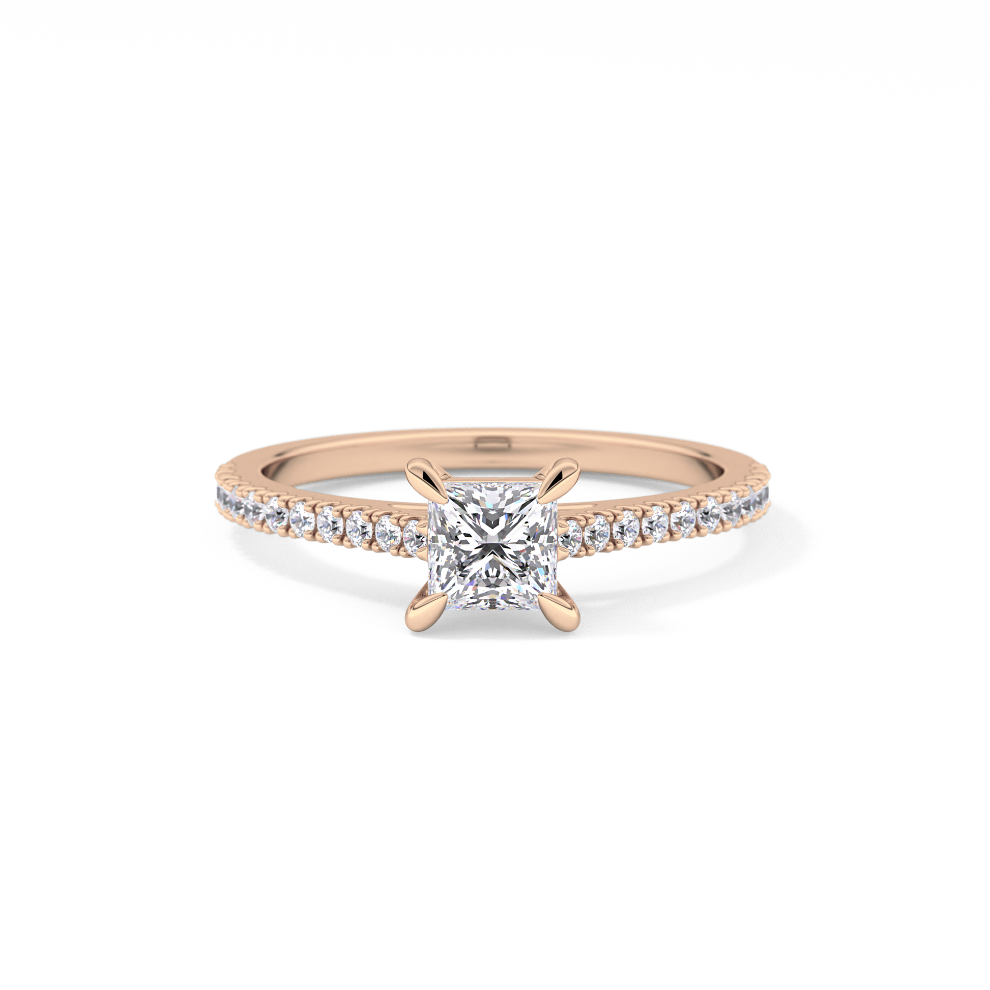 Princess Pave Lab Grown Diamond Engagement Ring