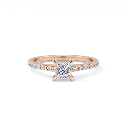 Princess Pave Lab Grown Diamond Engagement Ring