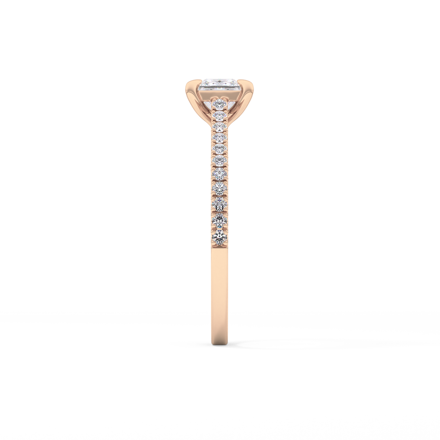 Princess Pave Lab Grown Diamond Engagement Ring