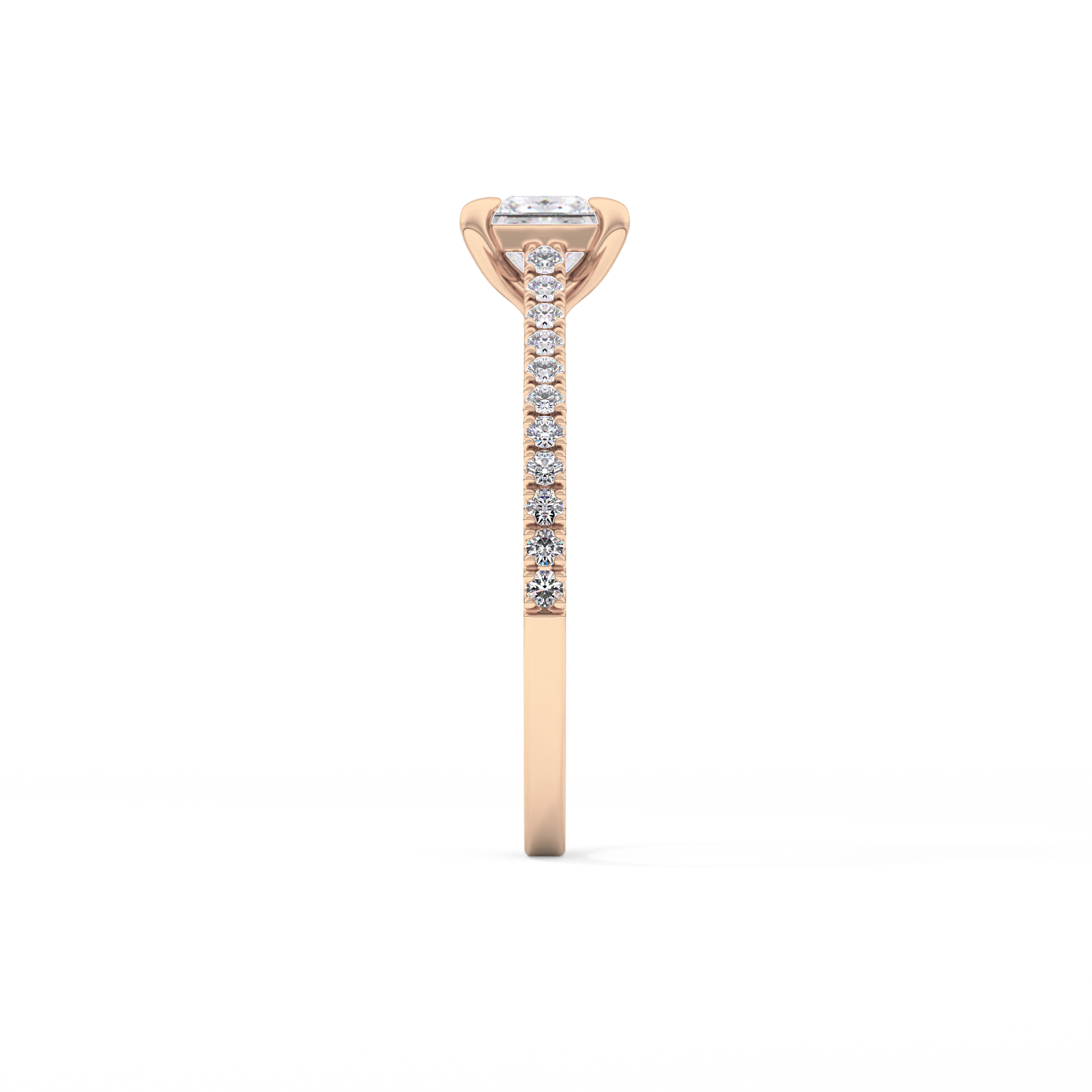 Princess Pave Lab Grown Diamond Engagement Ring