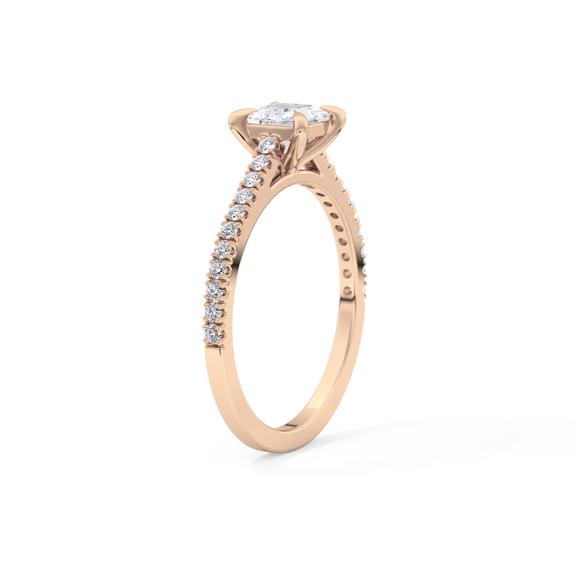 Princess Pave Lab Grown Diamond Engagement Ring