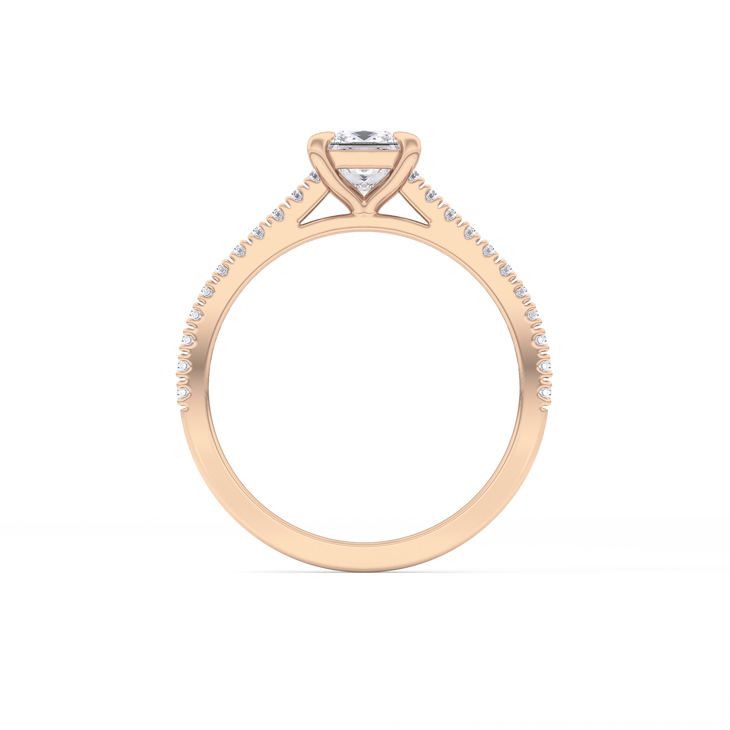 Princess Pave Lab Grown Diamond Engagement Ring