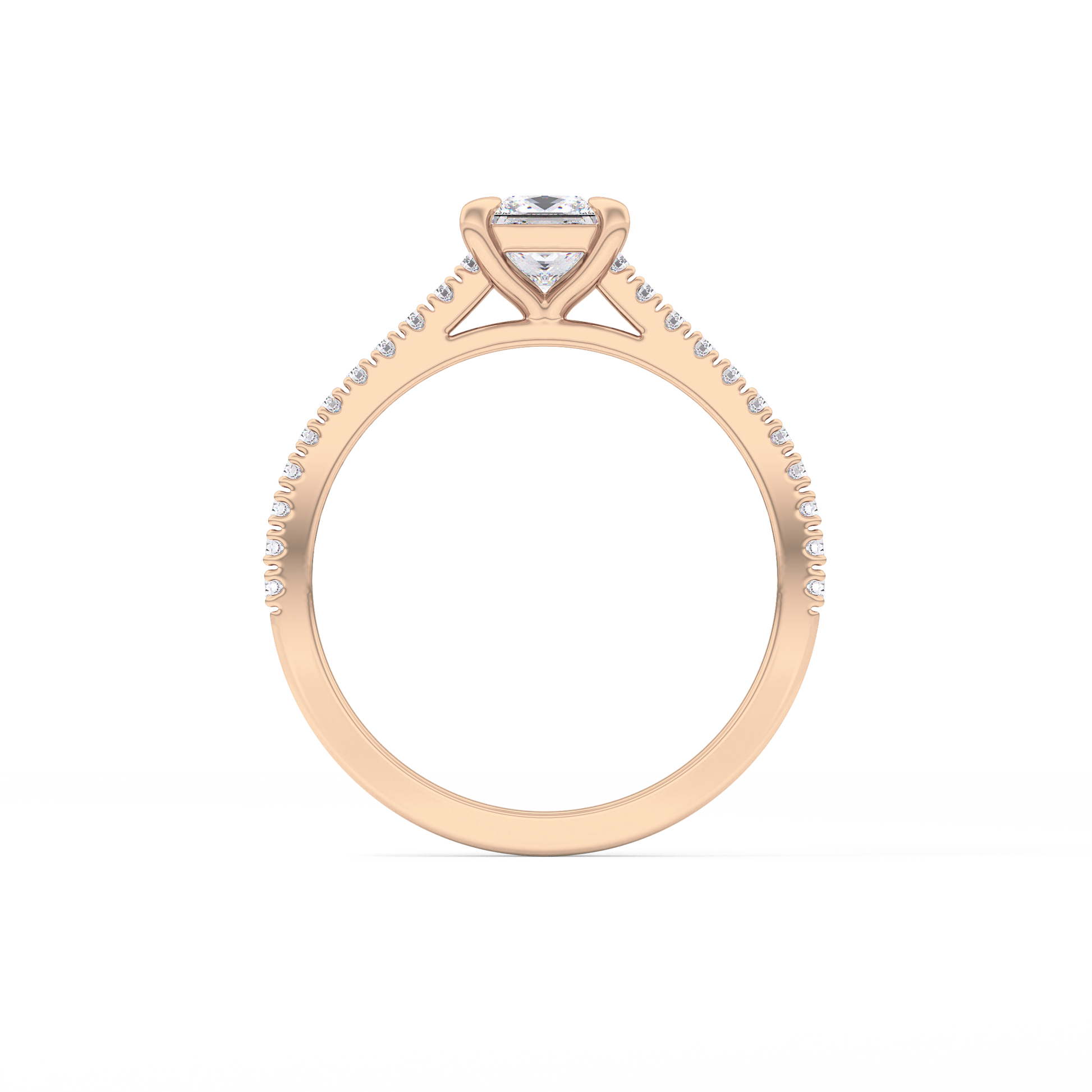 Princess Pave Lab Grown Diamond Engagement Ring