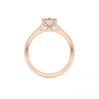 Princess Pave Lab Grown Diamond Engagement Ring