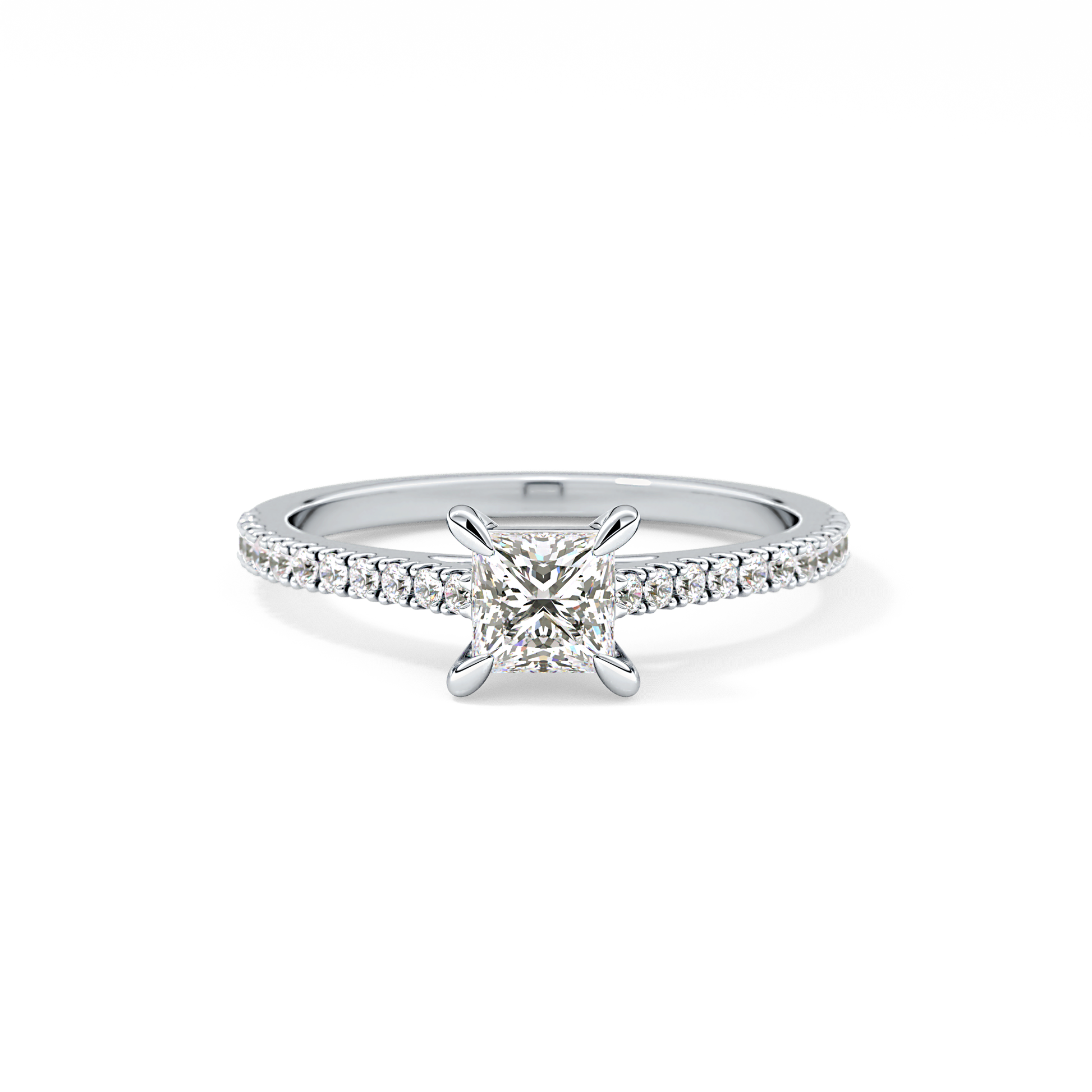 Princess Pave Lab Grown Diamond Engagement Ring