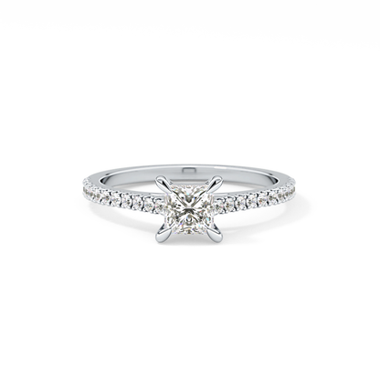 Princess Pave Lab Grown Diamond Engagement Ring