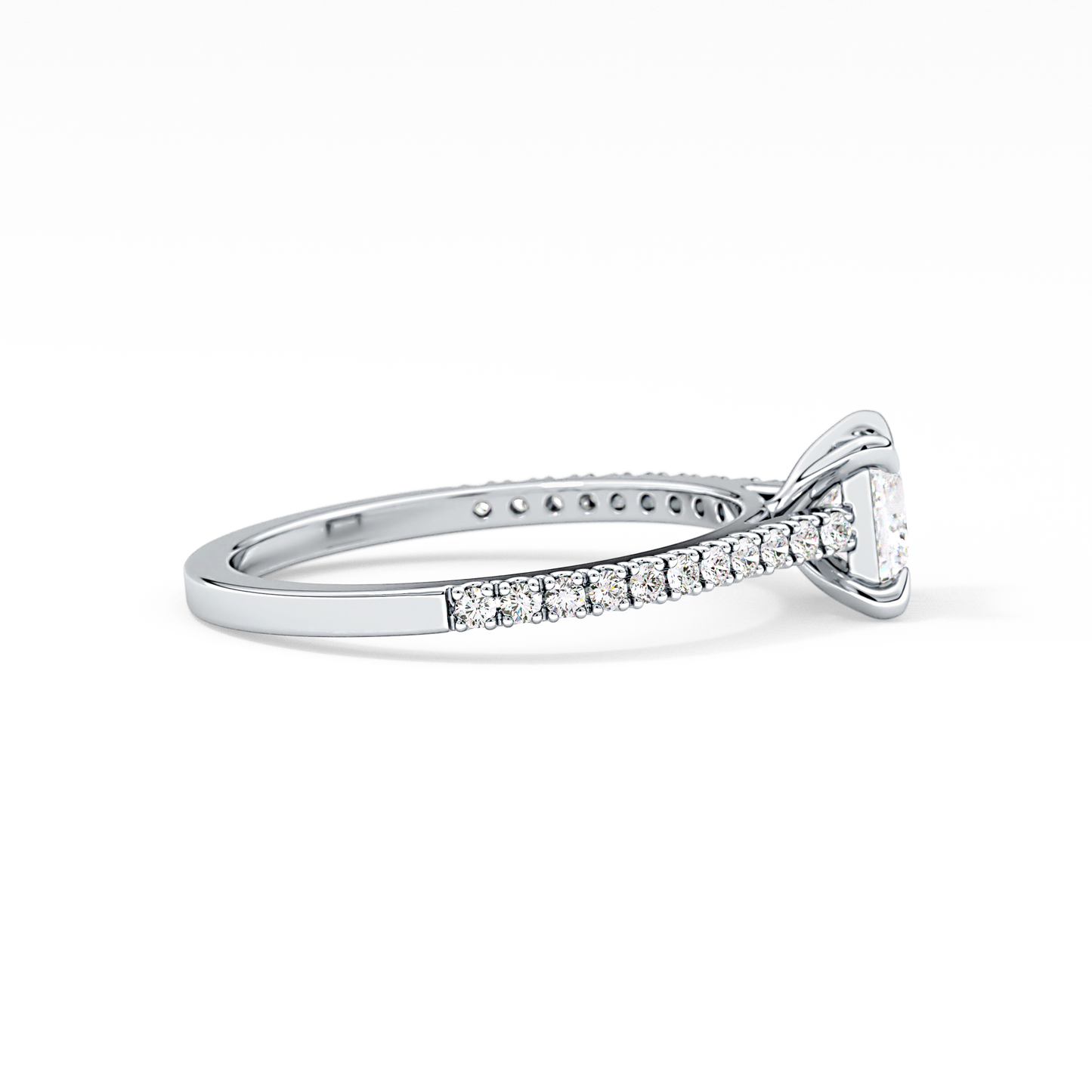 Princess Pave Lab Grown Diamond Engagement Ring