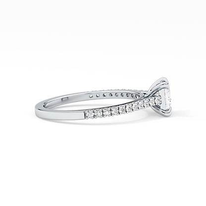 Princess Pave Lab Grown Diamond Engagement Ring