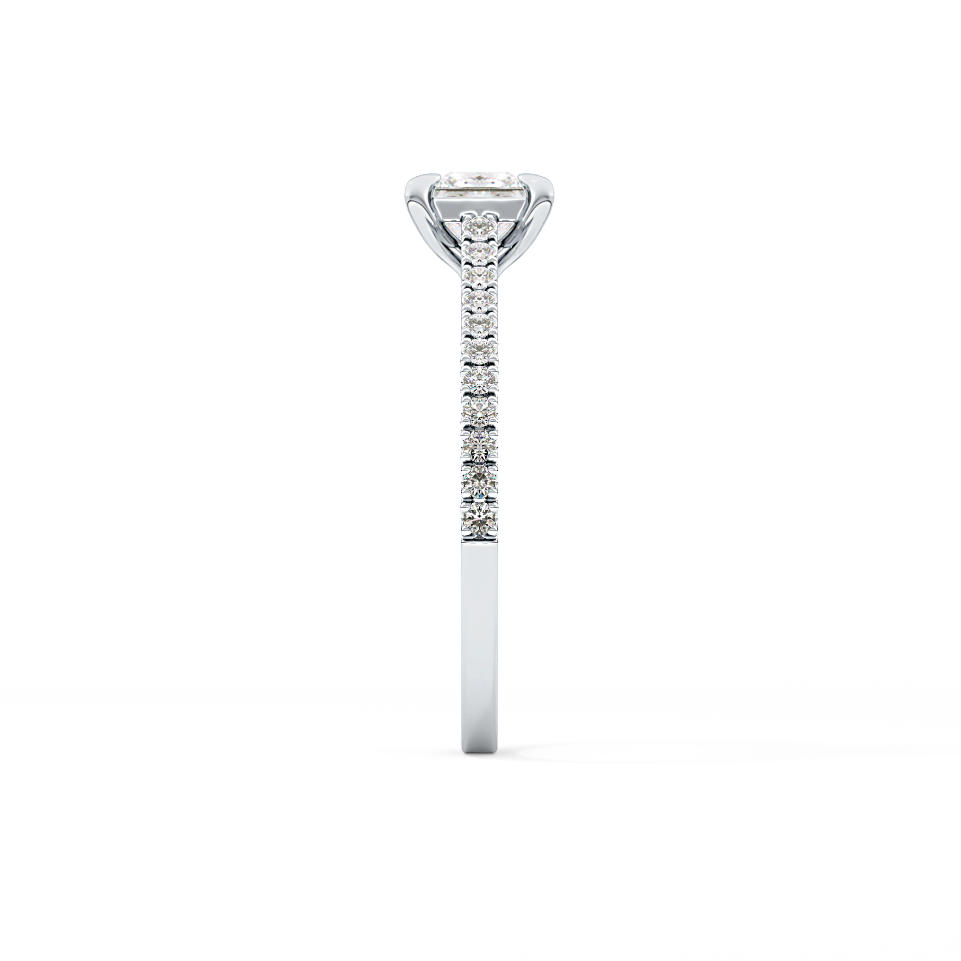 Princess Pave Lab Grown Diamond Engagement Ring