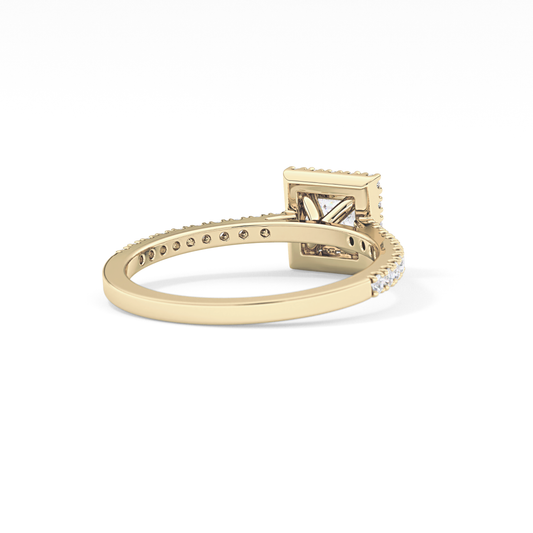 Princess Halo & Pave Lab Grown Diamond Engagement Ring