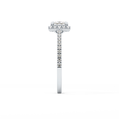 Princess Halo & Pave Lab Grown Diamond Engagement Ring