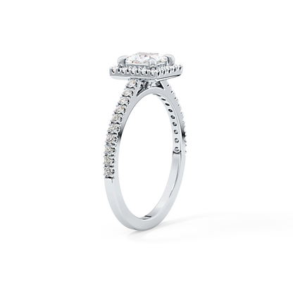 Princess Halo & Pave Lab Grown Diamond Engagement Ring