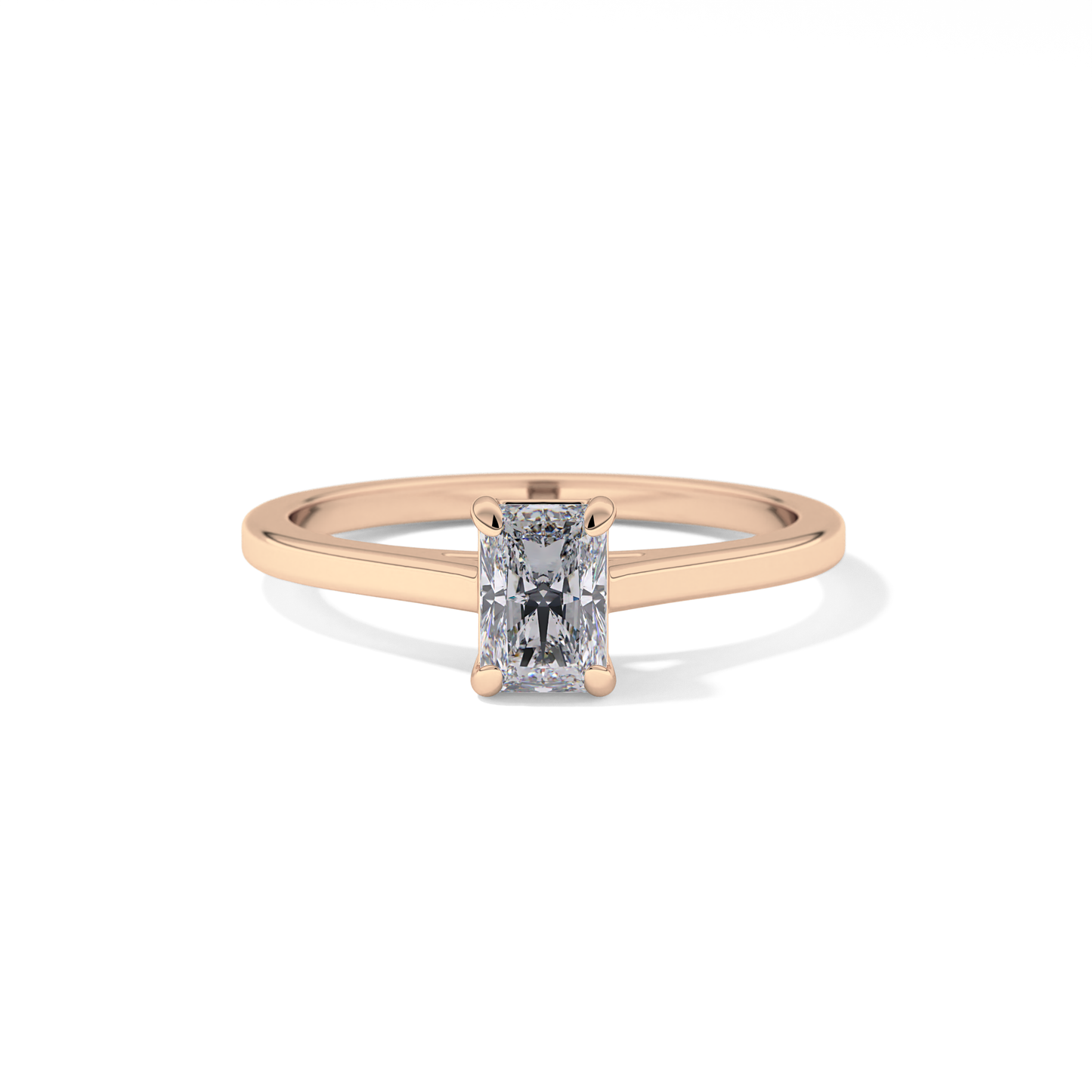 Radiant Solitaire Lab Grown Diamond Engagement Ring