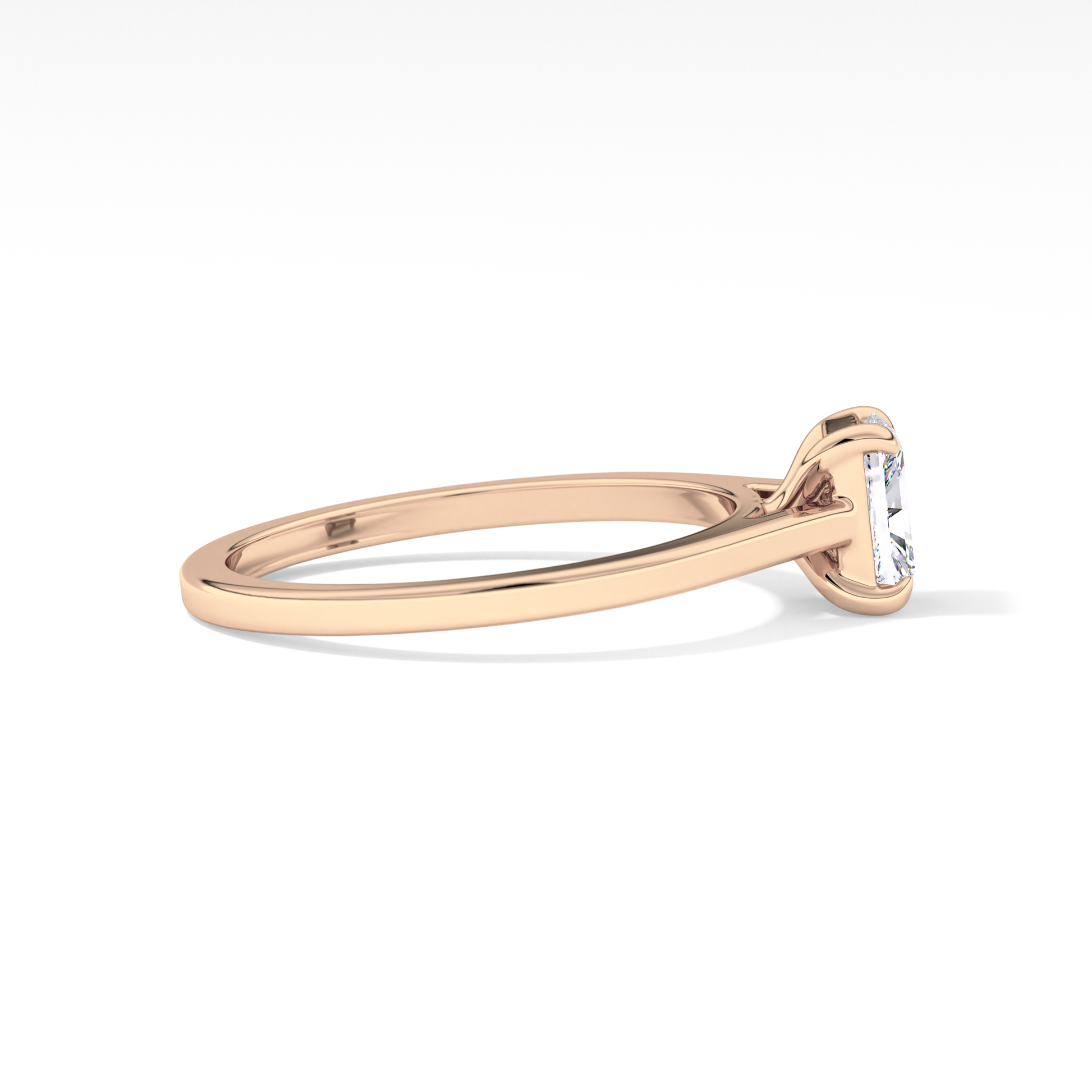 Radiant Solitaire Lab Grown Diamond Engagement Ring