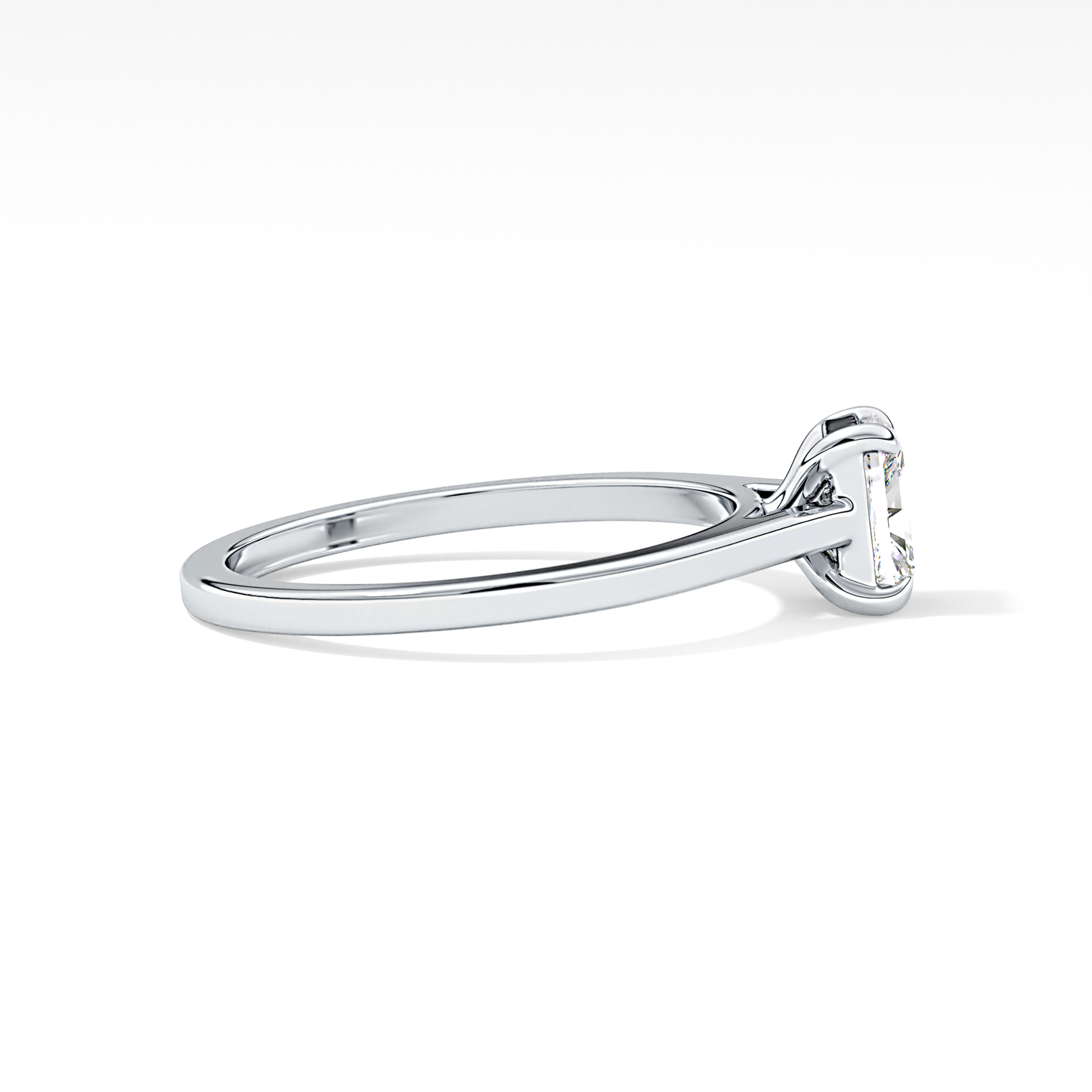 Radiant Solitaire Lab Grown Diamond Engagement Ring