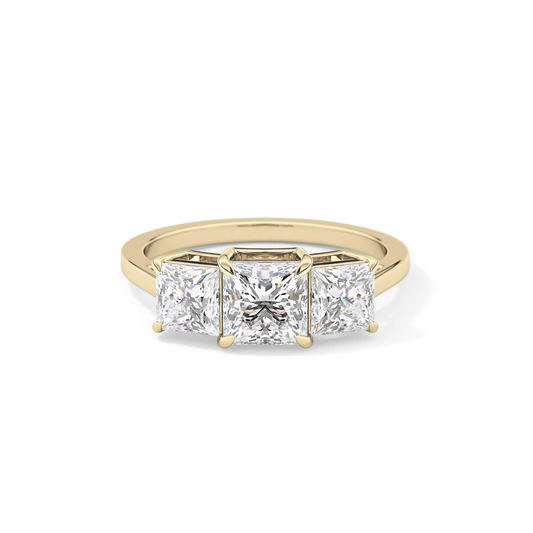 Princess Three Stone Lab Grown Diamond Engagement Ring