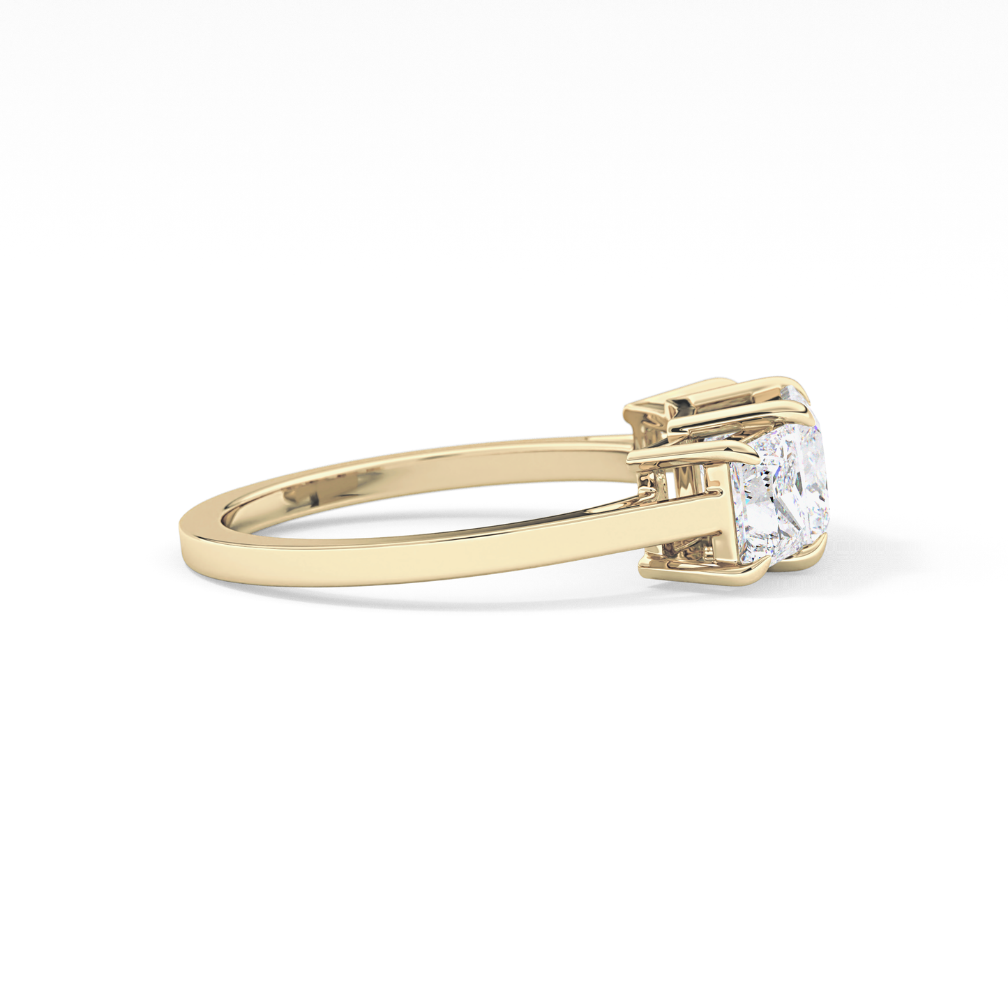 Princess Three Stone Lab Grown Diamond Engagement Ring